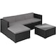 image 1 of Garden Furniture Set Lignano - modular sofa set for 3 to 4 people, coffee table | Black | black | 179 x 150 x 65 cm | 1