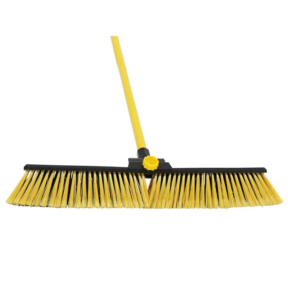 image 1 of Bulldozer Heavy-duty Broom, Clipped With Handle - Multi Colour - 600mm (24in)
