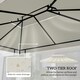 image 8 of Outsunny 3x4m Gazebo Replacement Roof Canopy 2 Tier Top UV Cover Patio Cream