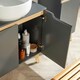 image 5 of Bathroom Under Sink Basin Unit Grey Storage Cupboard Shelving Furniture Unit