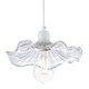 image 6 of Designer Ribbed Clear Glass Pendant Light Shade with Wavy Ruffled Edge