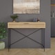 image 1 of Naive 1 Drawer Console Table Sapphire Oak with Black Metal Frame Brown