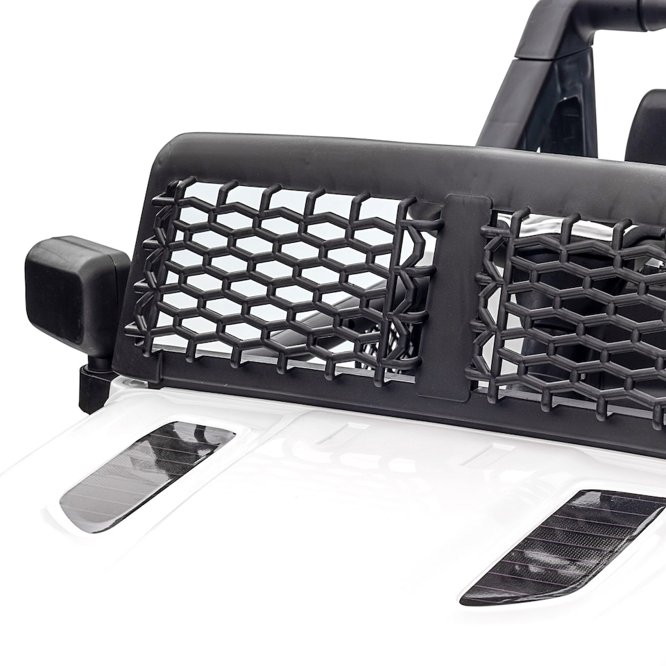 image 1 of HOMCOM Kids Electric Ride On Car 12V Off Road Toy with Parental Remote Control 2 Motors Horn Lights Suspension Wheels for 3-6 Years Old White