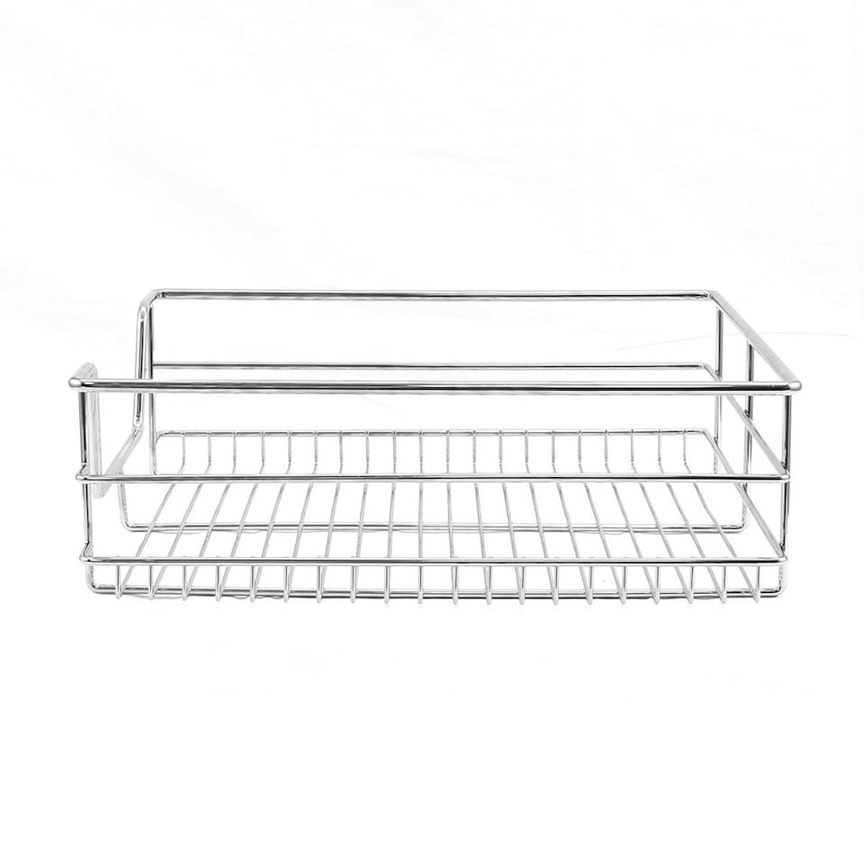 image 1 of 6 x KuKoo Kitchen Pull Out Storage Baskets – 600mm Wide Cabinet Silver
