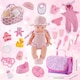 image 5 of 26-Piece Baby Doll Playset - Includes Carry Cot, Feeding Set, Clothing & Accessories