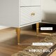 image 6 of HOMCOM Modern Bedside Table with Drawer, Side Table with Metal Legs, White White