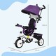 image 5 of HOMCOM 6 in 1 Trike, Kids Tricycle, Pedal Push Bike with Parent Handle, Removable Canopy, 5-Point Safety Belt, Storage, Footrest, Brake, for 1-5 Years Toddler, Purple