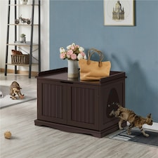 Yaheetech Pet Litter Box with Spacious Storage Space N/A | Espresso | One Size