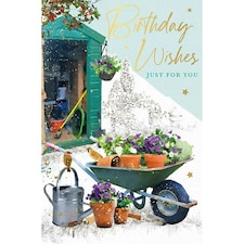 Words 'n' Wishes Traditional Open Birthday Card for a Male, Birthday Card for Male, Multi-Coloured 203 x 134 mm