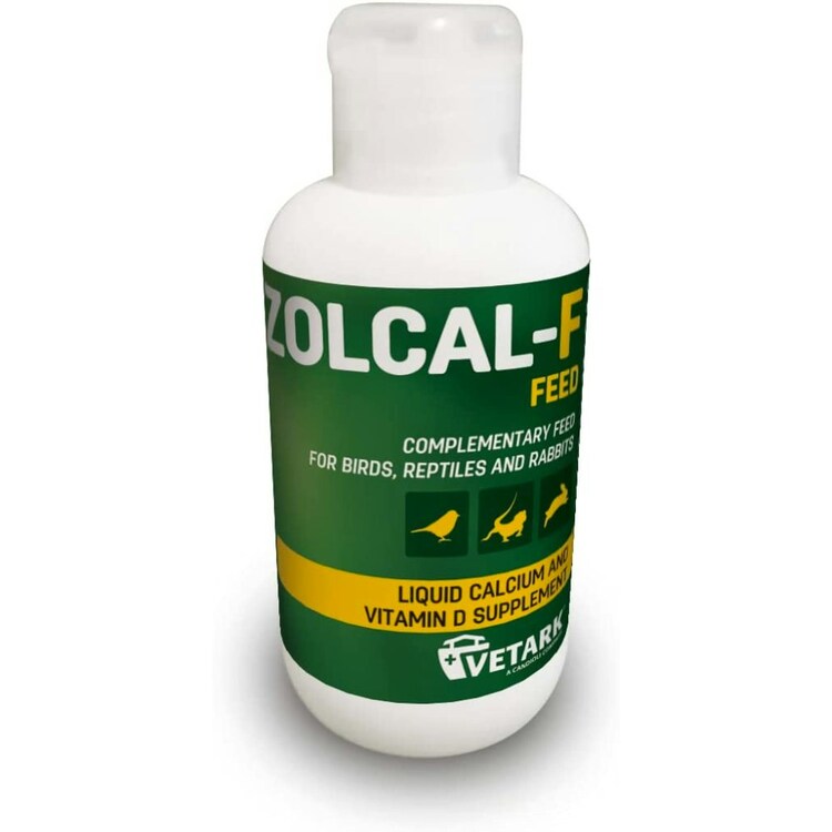 Zolcal-F Feed Liquid Calcium & Vitamin D3 Supplement For Birds, Reptiles & Rabbits - 500Ml