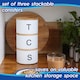 image 2 of Harbour Housewares 3pc Stacking Tea Coffee Sugar Canister Set with Bamboo Lids - Grey