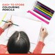 image 4 of Pack of 12 Colouring Pencils in Pink Zip Clear Pencil Case