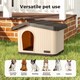 image 8 of Skylos Plastic Dog House Pet Kennel Shelter for Small Medium Dogs Indoor Outdoor | Brown | M