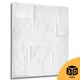 image 6 of NOVECRAFTO 3D Geometric Wall Panels – Matt White Squares Design – 6 PVC Sheets – 1.5m² (16.15sqft) – Interior Cladding Wall Tile Effect | White