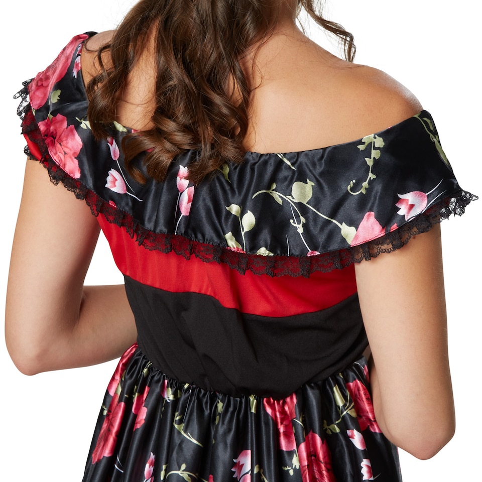 image 1 of Spooky Senorita - Halloween fancy dress costume for women | Red | black/red | 1