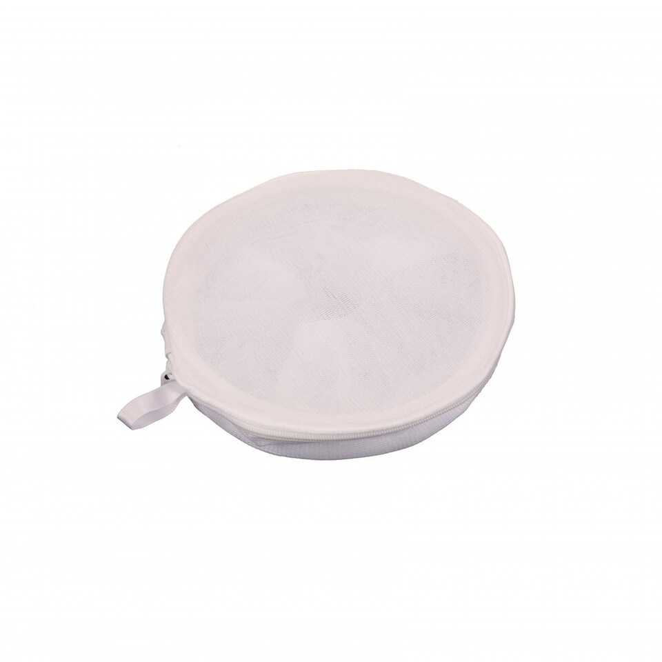 image 1 of White Mesh Zipper Bra Laundry Washing Bags | White