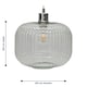 image 5 of Batley Large - Clear Ribbed Glass Easy Fit Pendant Shade | Clear | Medium | 1