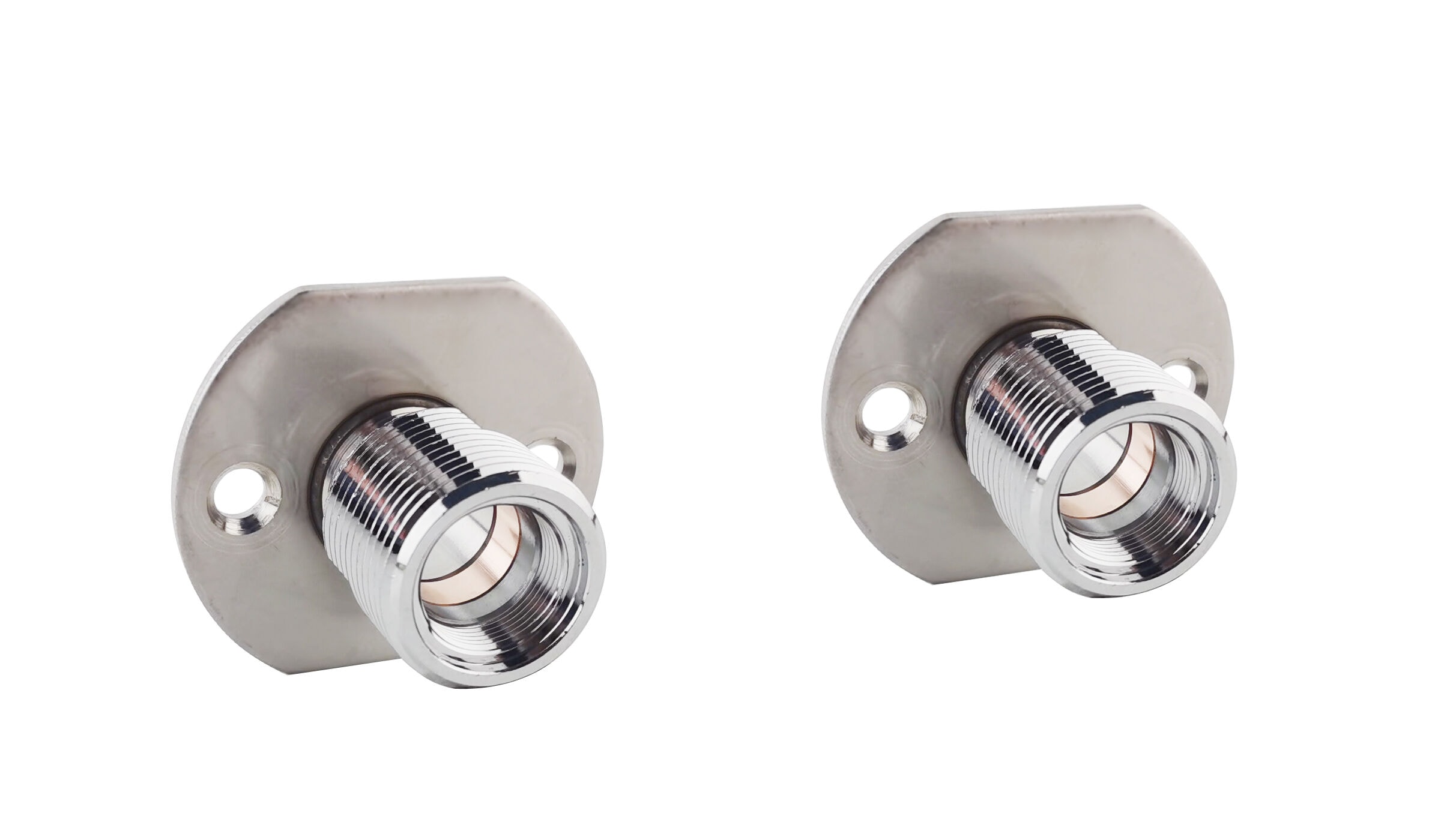 Balterley Fast Fit Wall Hung Brackets for Bar Valve Pair in Silver