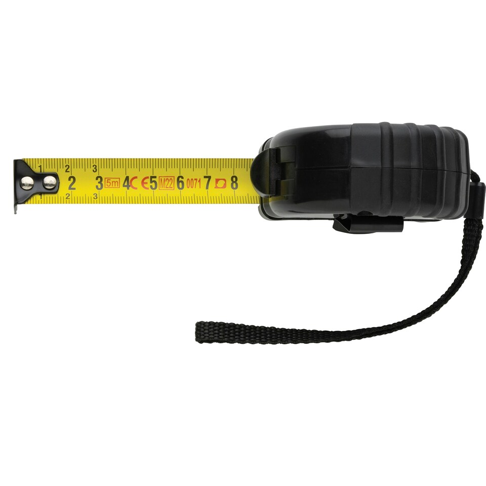 image 1 of XD Collection Recycled Plastic Tape Measure - Black - 5m x 19mm