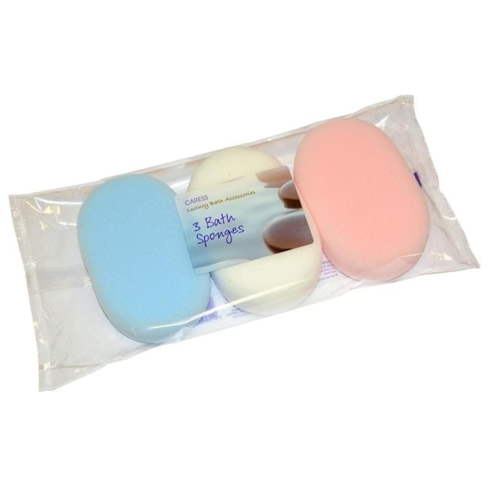 Caress Bath Sponge 3pk - One Colour - One Size
