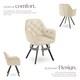 image 3 of Armchair Lucia - padded, quilted pattern, 180 degree swivel chair | Cream | cream | 2