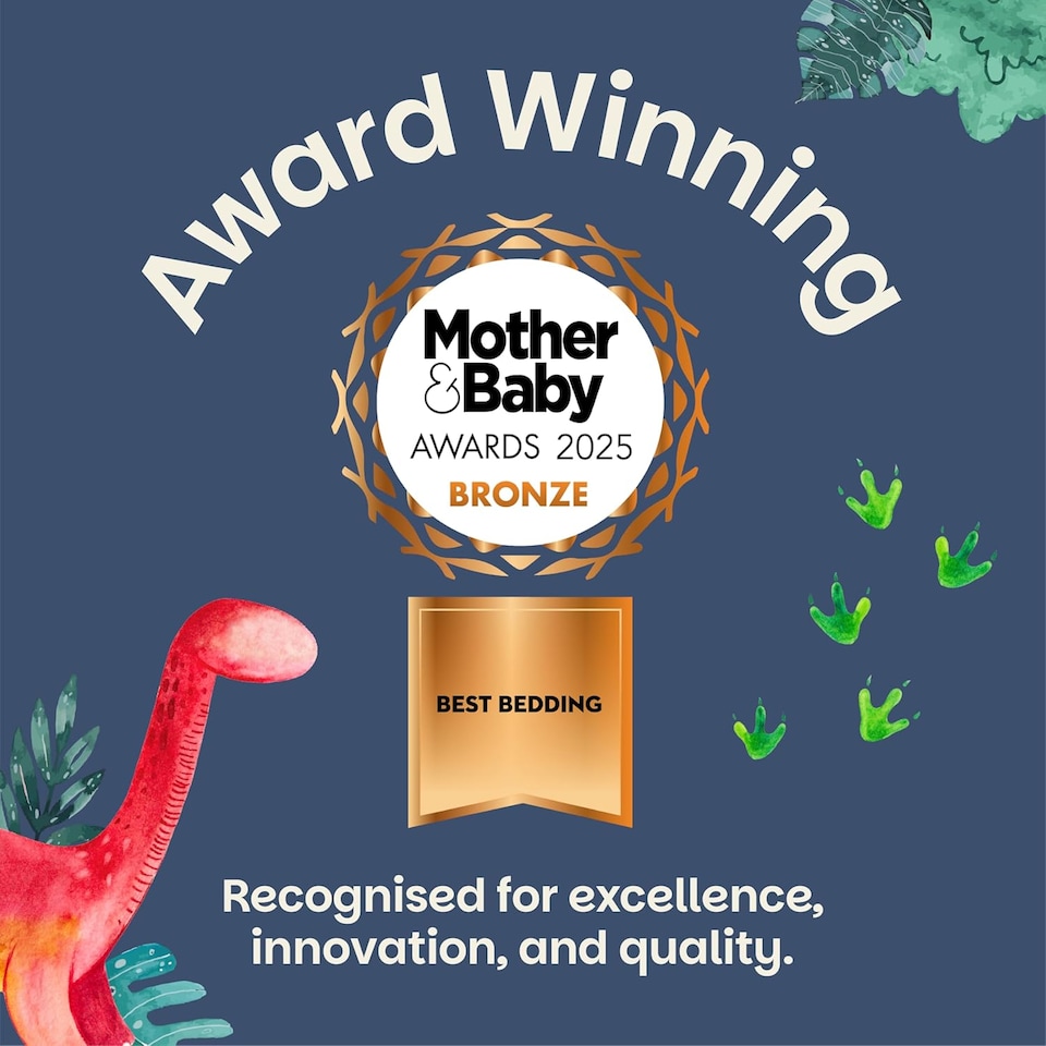 image 1 of Lynmark® Toddler Potty Training Bed Pads, Absorbs Up to 1200ml, 90x85cm (Tucks 85x45cm) Dinosaur | White | Dinosaur | Single | 1