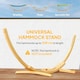 image 3 of Outsunny 3(m) Wooden Hammock Stand for Garden, Patio, Natural 