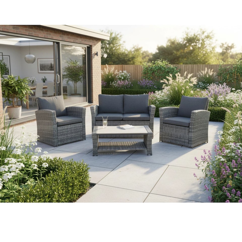 image 1 of The Wilmslow 4 Seat Rattan Sofa Lounge Set