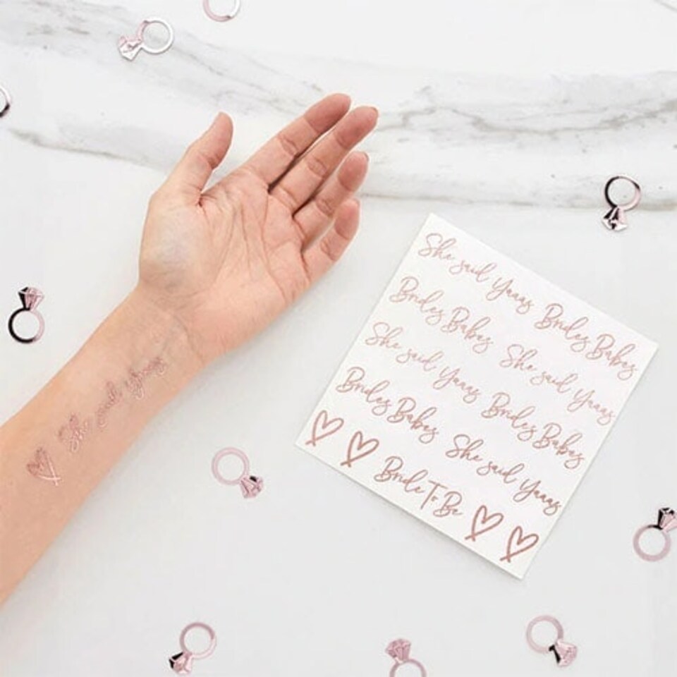 image 1 of She Said Yaaas Hen Party Temporary Tattoo Stickers Sheets - Pack of 2