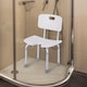 image 2 of HOMCOM 8-Level Height Adjustable Bath Stool Spa Shower Chair Aluminum w Non-Slip Feet, Handle for the Pregnant, Old, Injured