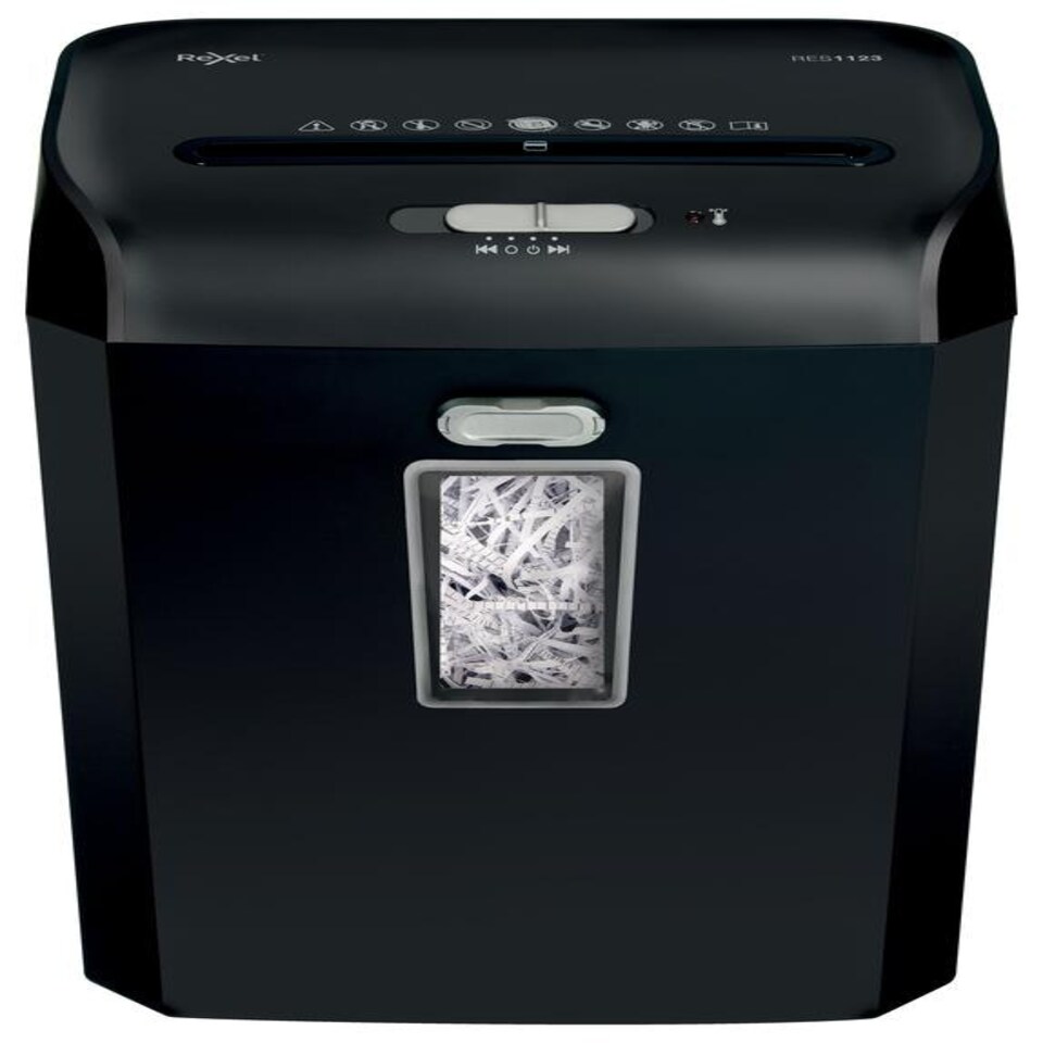 Rexel Promax QS RES1123 Strip Cut Shredder 23 Litre 12 Sheet Black 2104584