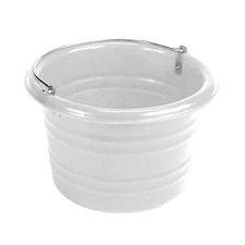 Stubbs Jumbo Water/Feed Bucket With Handle - White - 25 Litres
