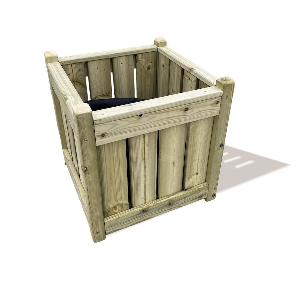 Multi Pack of 3 - Elegant Square Planter - Timber - L50 x W50 x H49 cm - Fully Assembled | Brown