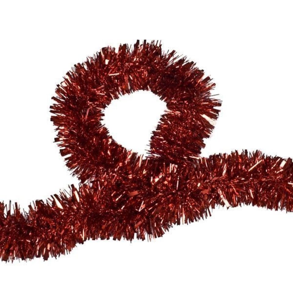 image 1 of 16Pcs Red Tinsel Tree Decorations 1.8m