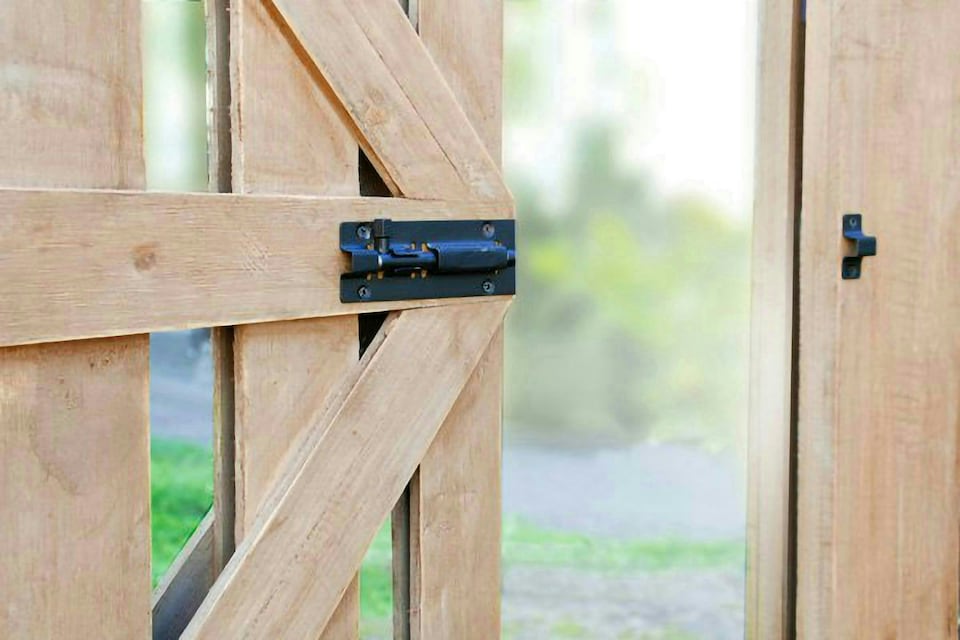 image 1 of Primrose Arched Wooden Glass Illusion Mirror Gate Outdoor 180cm x 60cm