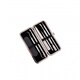 image 3 of 5pc Stainless Steel Nail Cuticle Pusher Polish Remover Tool Set | Black