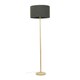 image 3 of ValueLights Triston Painted Natural Floor Lamp with Large Drum Shade and LED Bulb