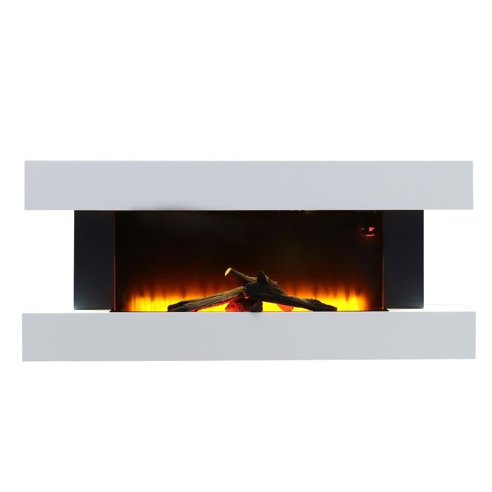 image 1 of Living and Home 50 inch Electric Fireplace with Wooden Mantel, Remote Control,2000W