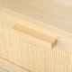 image 8 of HOMCOM Rattan Bedroom Chest of Drawers, 3 Drawers Storage Unit, Boho Dresser for Living Room, Hallway, Natural