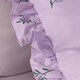 image 4 of OHS Frill Edge Lavender Floral Reversible Print Duvet Cover Bedding Set, Single - Lilac Purple | Lilac | Single