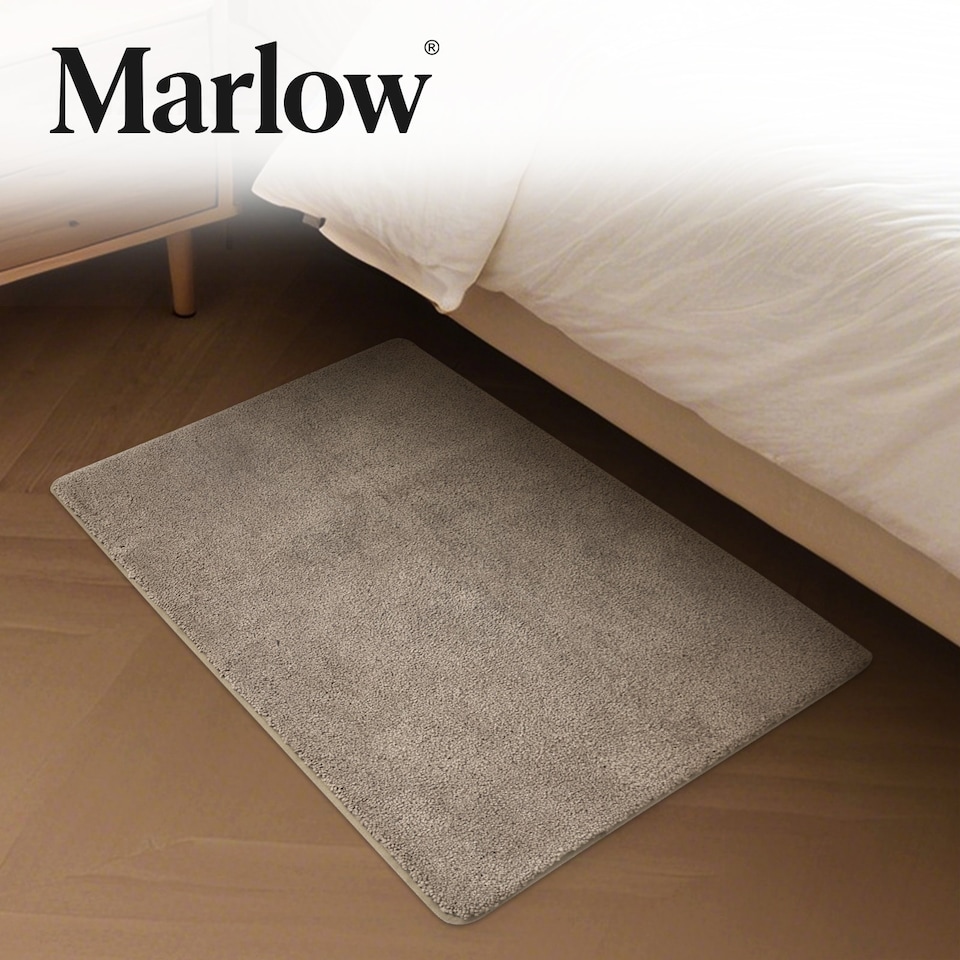 image 1 of Marlow 50x80CM Non-Slip Washable Kitchen Floor Runner Rug Mat | Cream | Beige