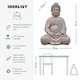 image 4 of Sitting in Meditation Buddha Brown Indoor and Outdoor Statue&nbsp;L30 W24 H41 cm