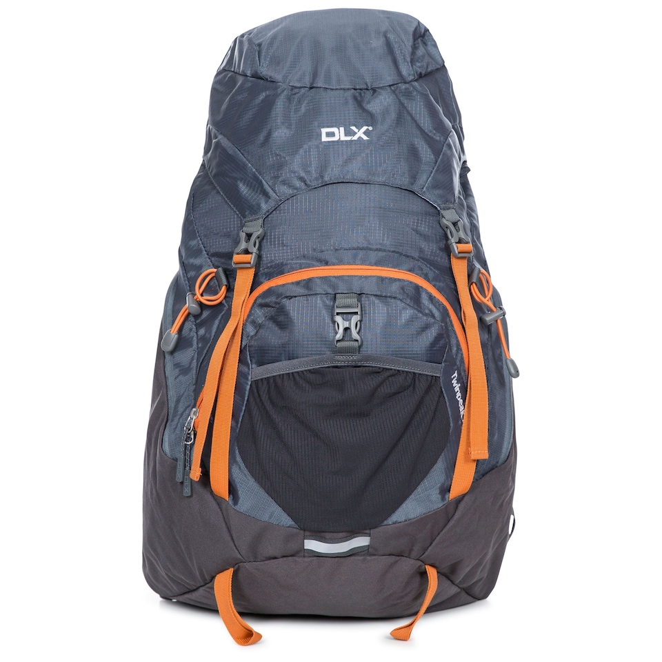 image 1 of Trespass Twinpeak 45 Litre DLX Hiking Rucksack/Backpack | Grey | Flint | 1