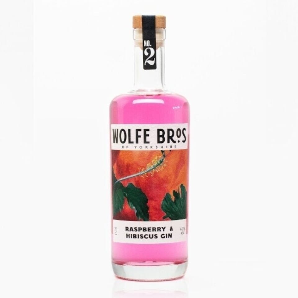 image 1 of Wolfe Bros Raspberry & Hibiscus  Gin | Clear | 1