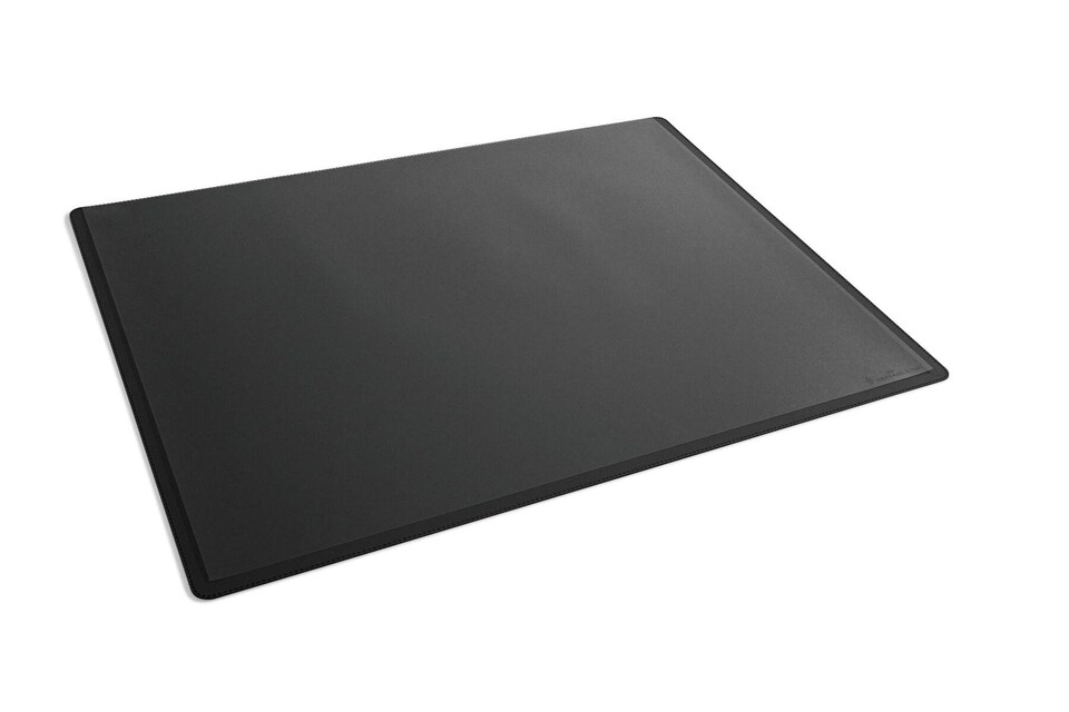 image 1 of Durable Clear Overlay Non-Slip Desk Mat Notes Protector Pad | 65x50 cm | Black