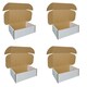 image 2 of 100 x White 8x4x4" Strong Single Wall Die Cut Packing Shipping Boxes White