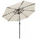 image 1 of Outsunny 2.6 m Garden Parasol Umbrella with Light, Outdoor Patio Umbrella | Cream | Cream White | 263 x 263 x 245 cm