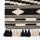 image 3 of Homescapes Dinan Black and White Kilim Cotton Rug - 240 x 300 cm Black | 240 x 300 cm