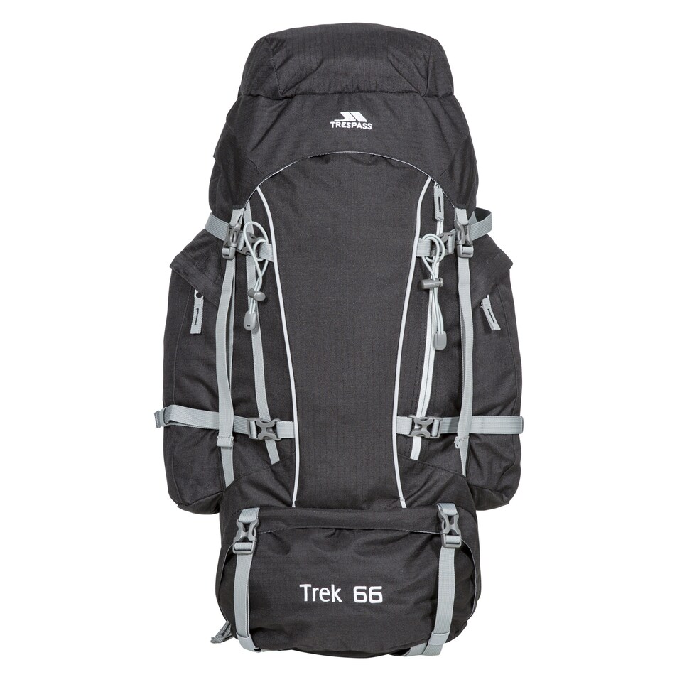 image 1 of Trespass Trek 66 Backpack/Rucksack (66 Litres) | Grey | Ash | 1