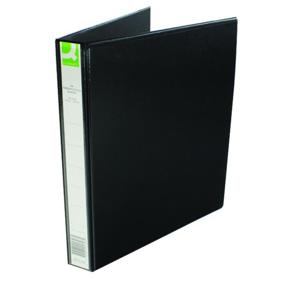 Presentation 25mm 4D Ring Binder A4 Black